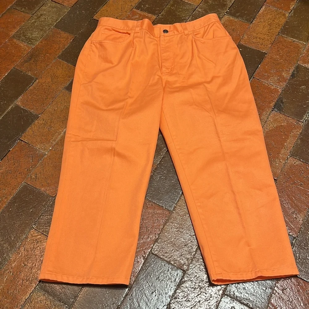 Orange capris size 8 Ralph Lauren jeans 22” inseam - Picture 1 of 5